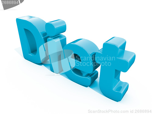 Image of 3d word diet