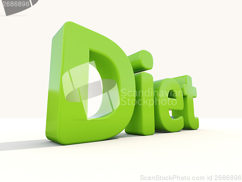 Image of 3d word diet