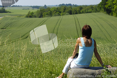 Image of Woman and natur