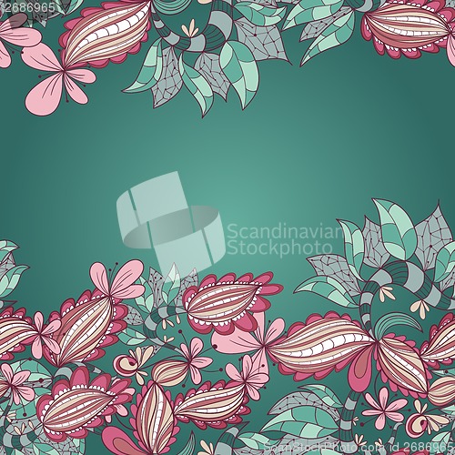 Image of abstract floral hand-drawn background of flower