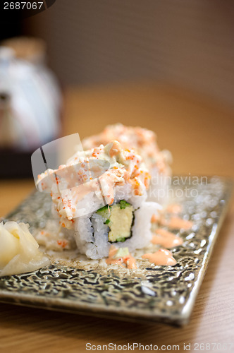 Image of Japanese style maki sushi