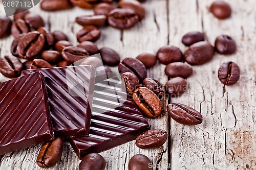 Image of chocolate sweets and coffee beans