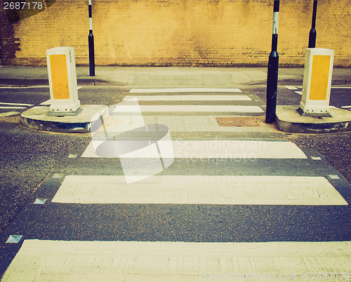 Image of Retro look Zebra crossing