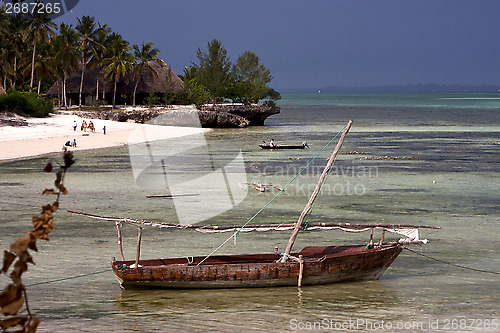 Image of people cabin costline boat 