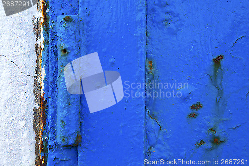 Image of lanzarote abstract  blue   the white spain