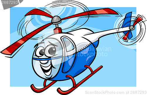 Image of helicopter or chopper cartoon illustration