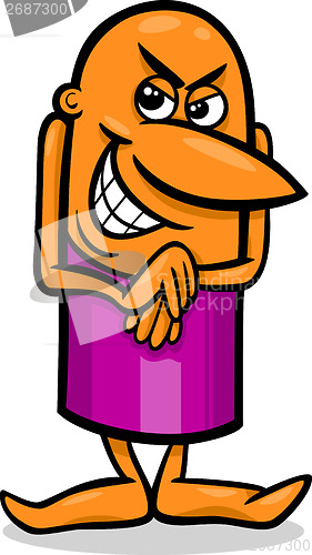 Image of mischievous guy cartoon illustration