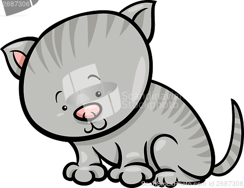 Image of cute kitten cartoon illustration