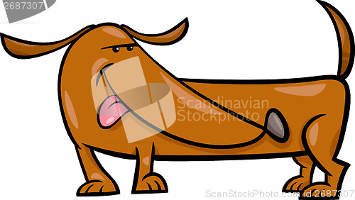 Image of cute dachshund dog cartoon