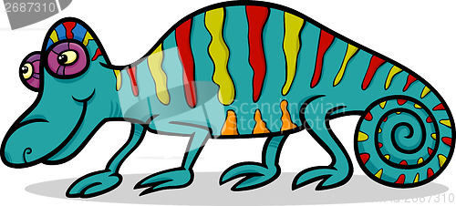 Image of chameleon animal cartoon illustration