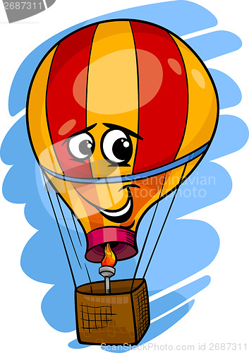 Image of hot air balloon cartoon illustration