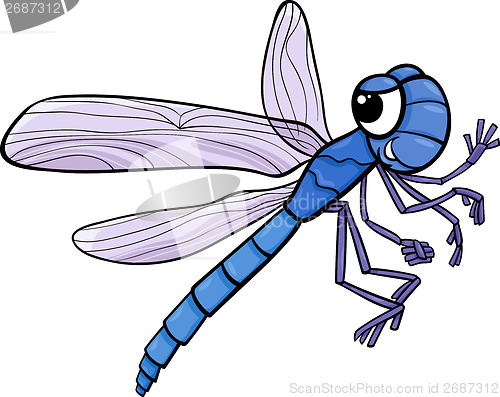 Image of dragonfly insect cartoon illustration