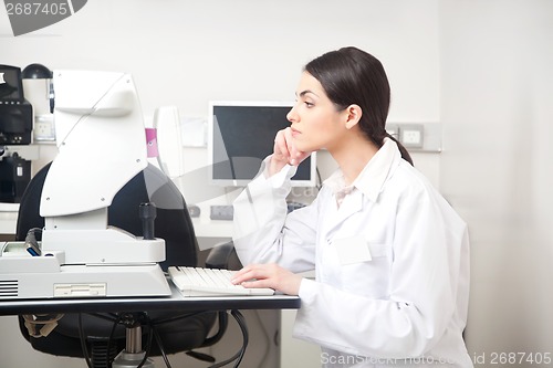 Image of Female Optometrist in Clinic