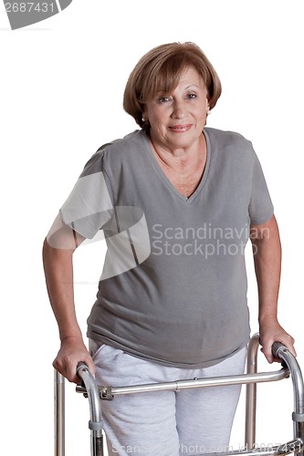 Image of Mature Woman with Zimmerframe