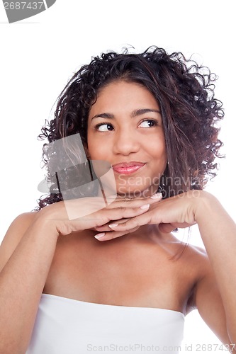 Image of Young Expressive Thoughtful Woman