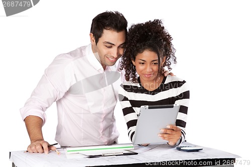 Image of Two Architects Using Digital Tablet