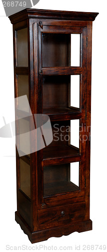 Image of Brown tall cupboard