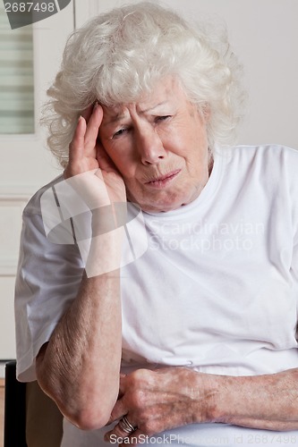 Image of Senior Woman having Headache