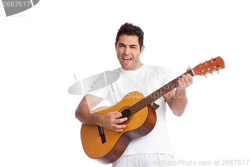 Image of Young Man Playing Guitar
