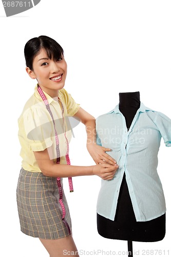 Image of Asian Woman Dressmaker