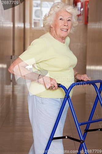 Image of Elderly Woman with Zimmerframe