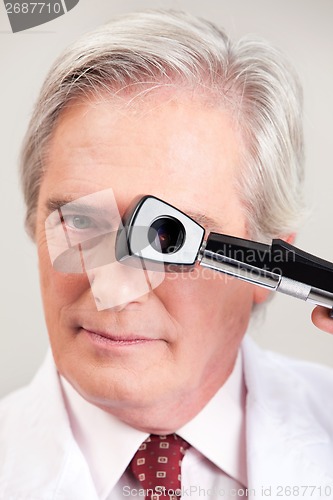 Image of Optometrist with Opthalmoscope