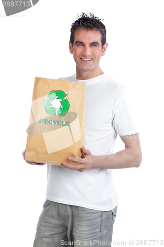 Image of Man Holding Shopping Paper Bag