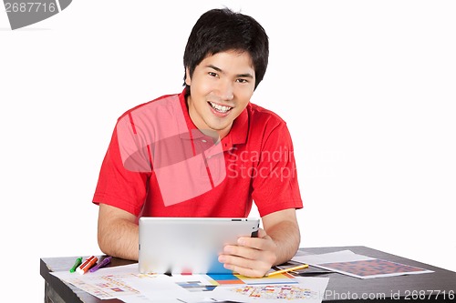 Image of Young Architect Man at Work