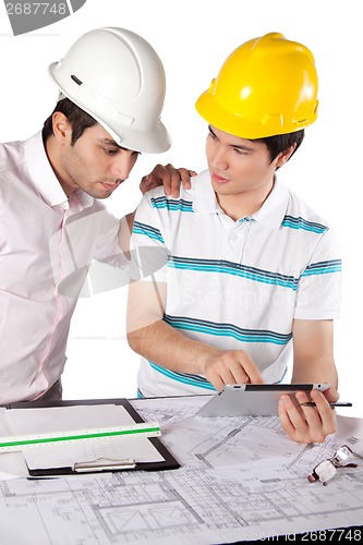 Image of Two Architects Using Digital Tablet