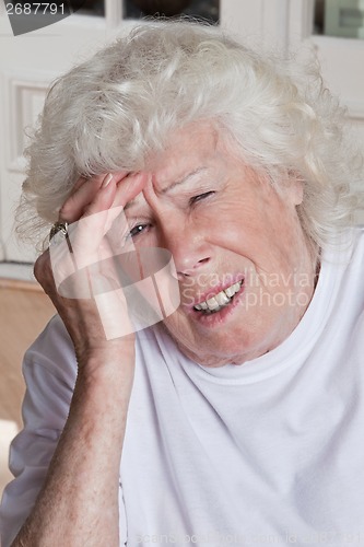 Image of Senior Woman having Headache