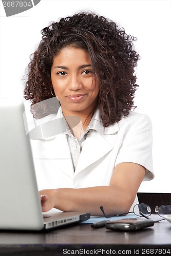 Image of Female Doctor Using Laptop