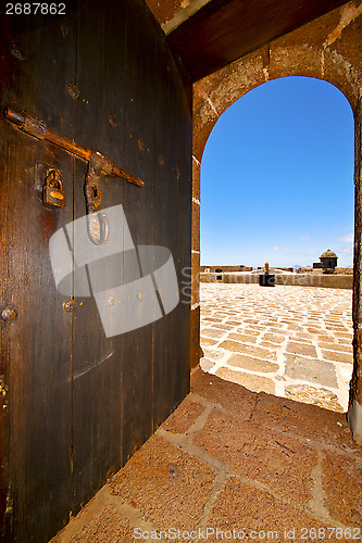 Image of in teguise arrecife castillo de las coloradas spain the old    t