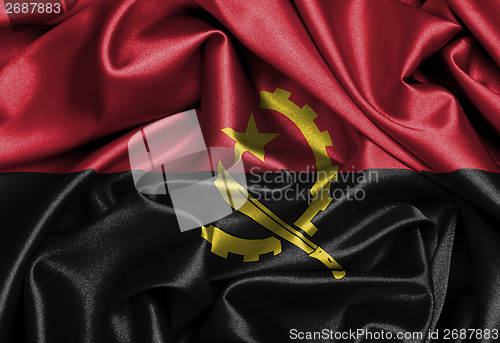 Image of Satin flag, three dimensional render