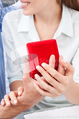 Image of Couple Holding Jewlery Box