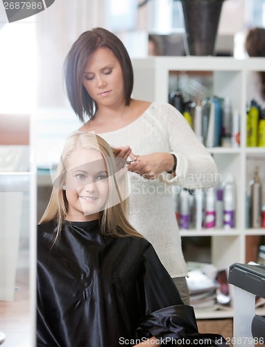 Image of Woman at the Hairdresser Salon