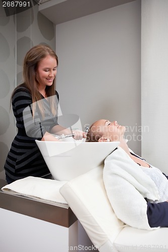 Image of Shampoo at the Beauty Salon