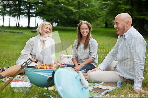 Image of Happy Friends Having Picnic