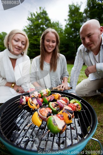 Image of Friends Barbecue in Park