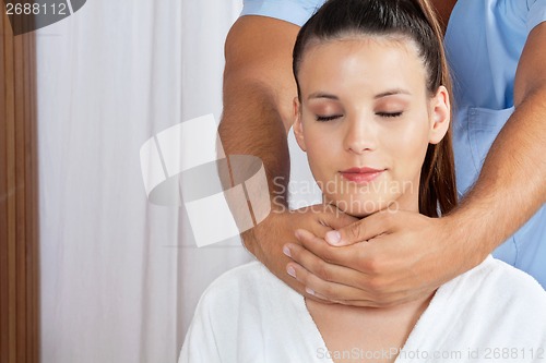 Image of Female Receiving Neck Massage