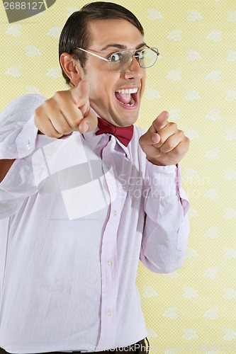 Image of Excited Geek Pointing At You