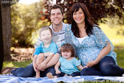 Image of Young Beautiful Family