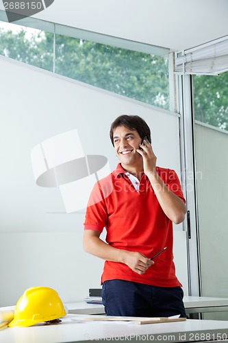 Image of Male Architect On Phone Call