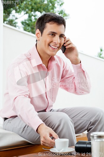 Image of Young Man On Call