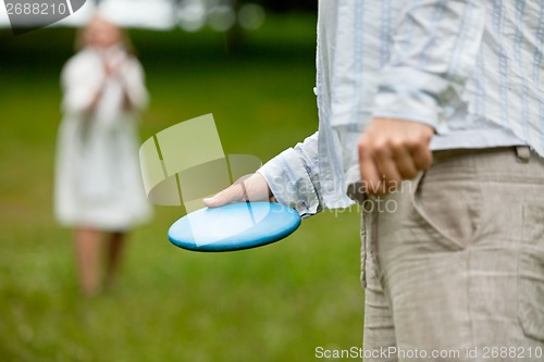 Image of Man With Frisbee