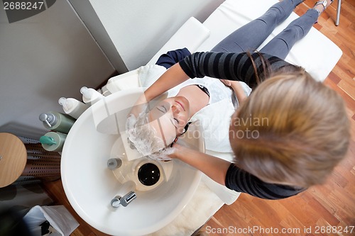 Image of Washing Hair At Salon