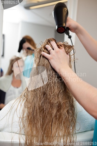 Image of Blow Drying Wet Hair