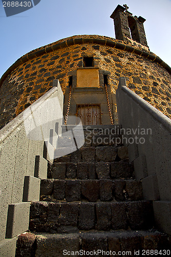 Image of  lanzarote castillo de las  spain the old wall castle  tower  