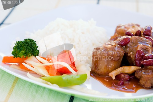 Image of Oxtail Stew with Rice and Vegetables