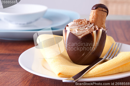 Image of Tiramisu in a chocolate cup