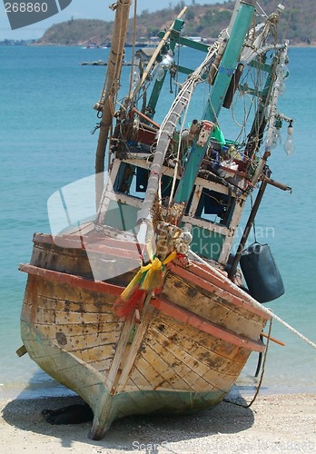 Image of Fishing boat on the beach